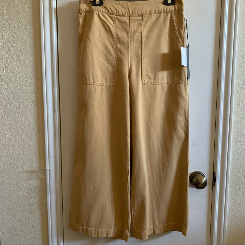 NWT Nicole Miller high rise wide leg pants soft wash, size 6 comfy